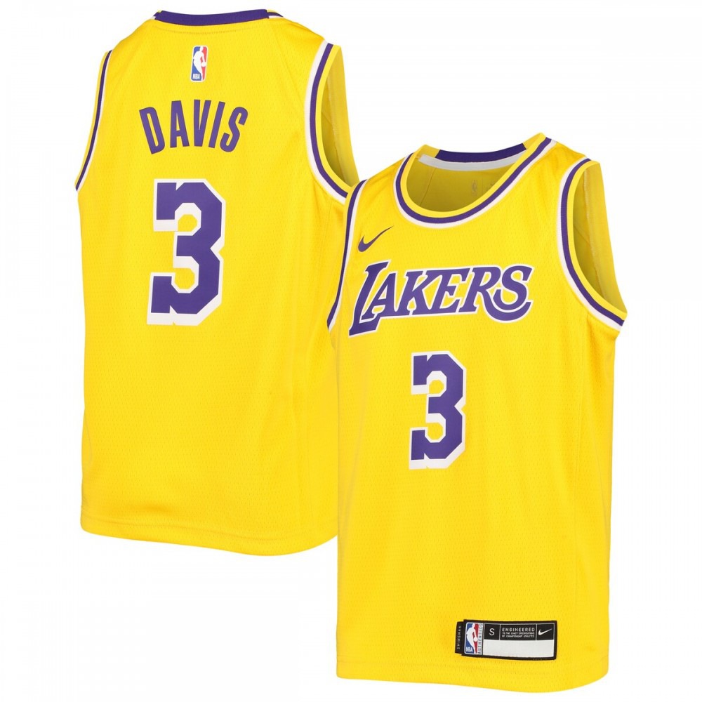 Anthony Davis Los Angeles Lakers Youth Swingman Jersey - Icon Edition - Gold-Pro Kit Vault | Brand New 26/27 Sports Jerseys
